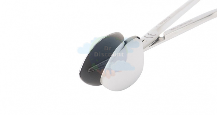 Ножницы трепсат прямые для фейслифтинга, с лопастями для диссекции 15мм, одна лопасть с зубчатой кромкой, длина 18 см